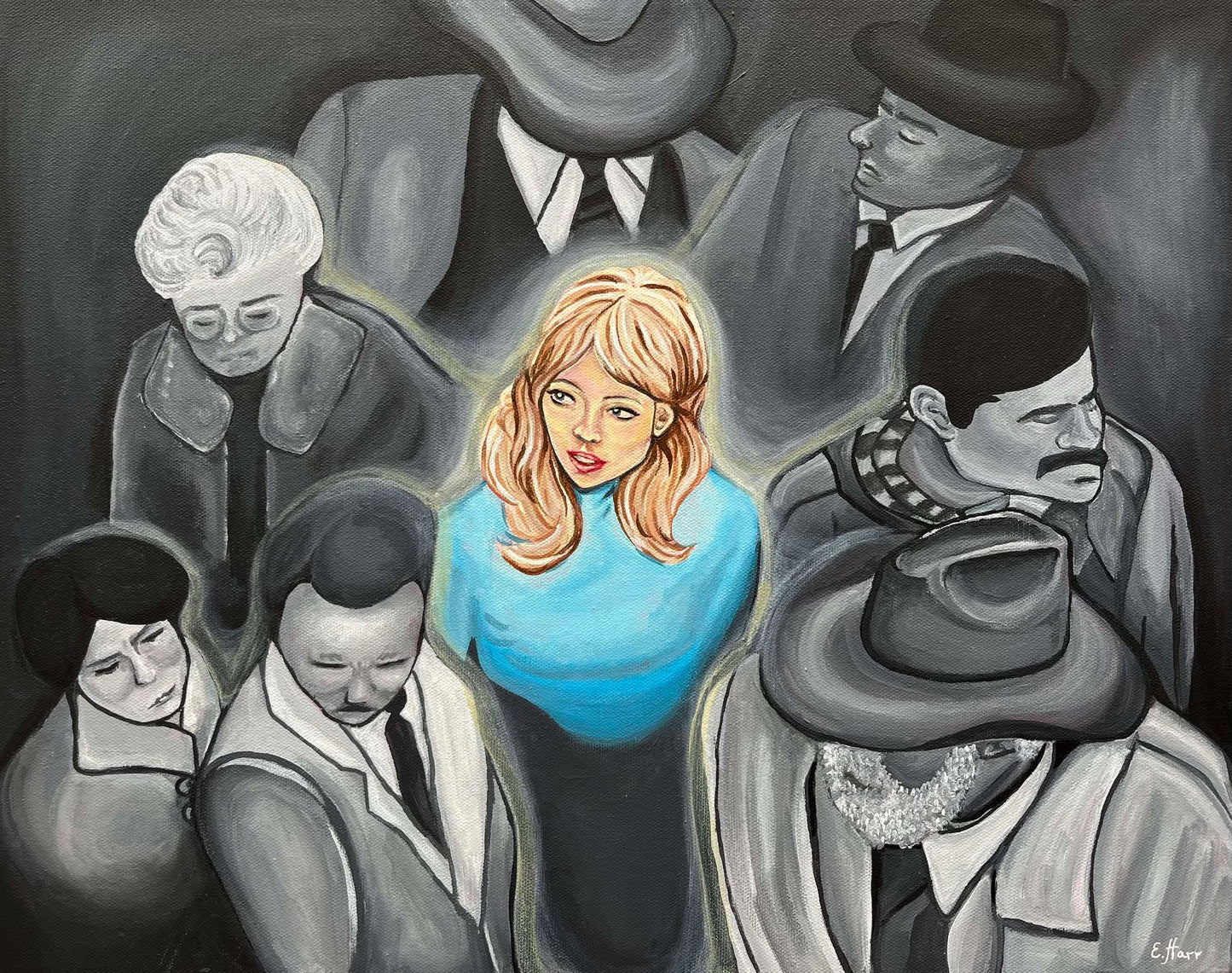 PRINT - "Lady in blue"